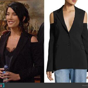 Robert Rodriguez Black Cold Shoulder Blazer